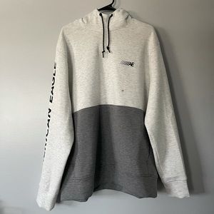 XL Grey + White American Eagle Hoodie